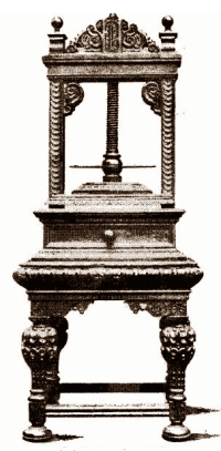 Carved press with drawer